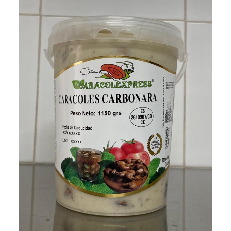 Caracoles Carbonara - Tarrina Mediana - OFERTA WEB Caracoles Carbonara - Tarrina Mediana - OFERTA WEB